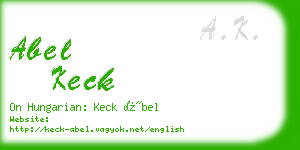 abel keck business card